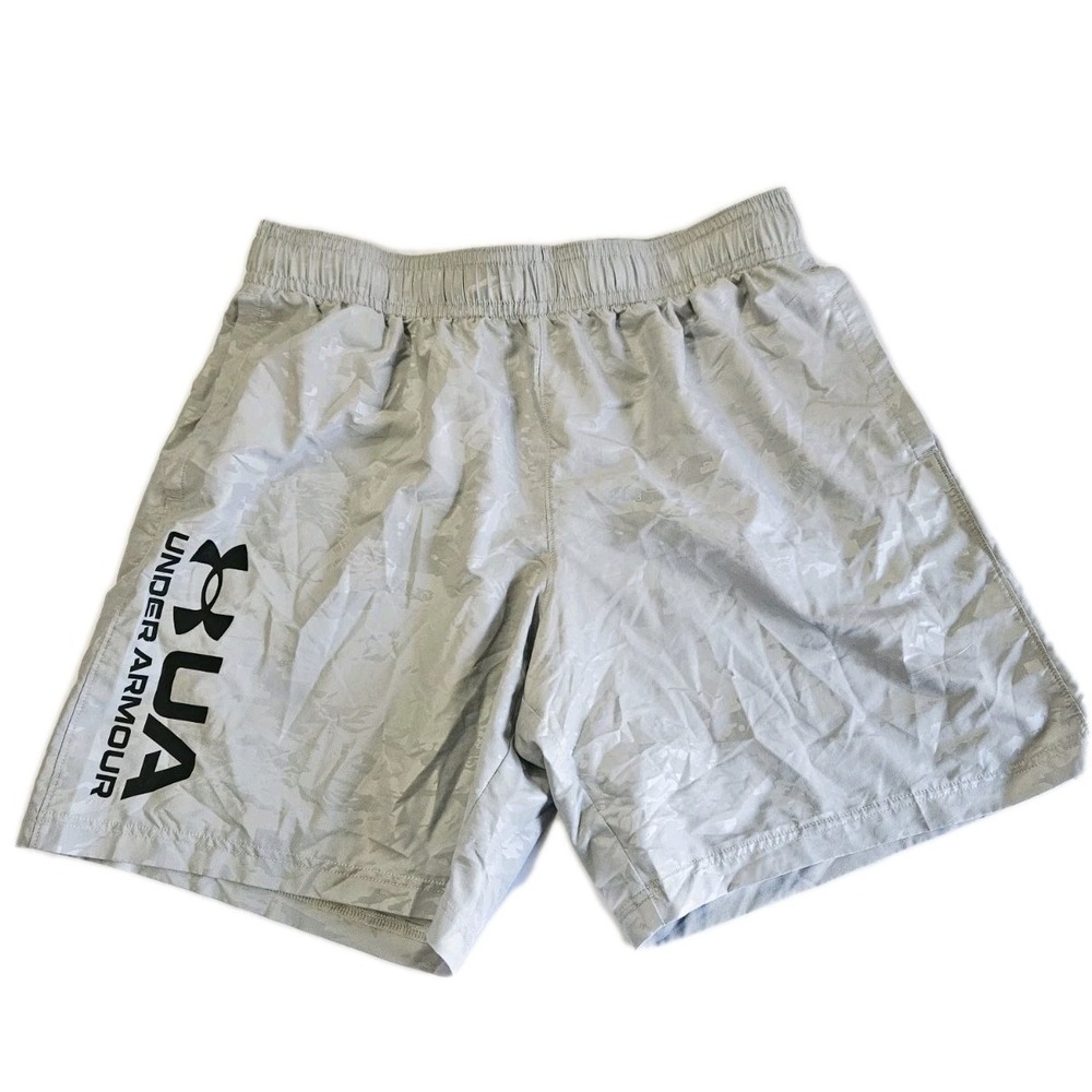Under Armour Woven Embossed Grey Shorts XL Light Weight Summer Wear